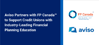 Aviso Partners with FP Canada to Support Credit Unions with Industry-Leading Financial Planning Education. FP Canada logo, Aviso logo