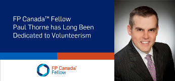 FP Canada Fellow Paul Thorne has long been dedicated to volunteerism. FP Canada Fellow logo, Paul Thorne headshot