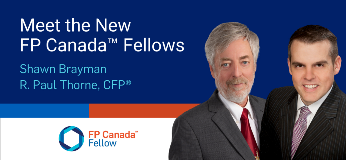 Meet the new FP Canada Fellows - Shawn Brayman, R. Paul Thorne, CFP. FP Canada Fellow logo